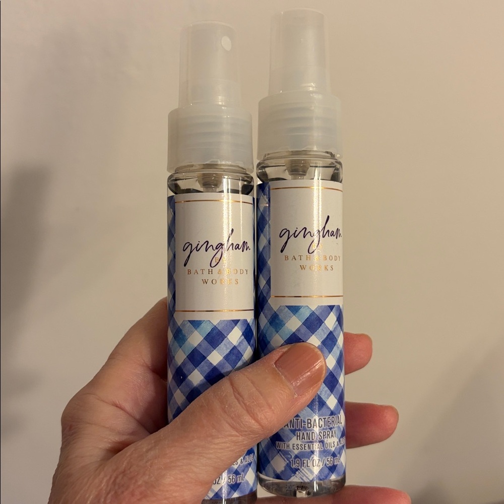 Bath & Body Works Gingham Spray Hand Sanitizer x 2 Larger Size 1.9 oz Each NEW